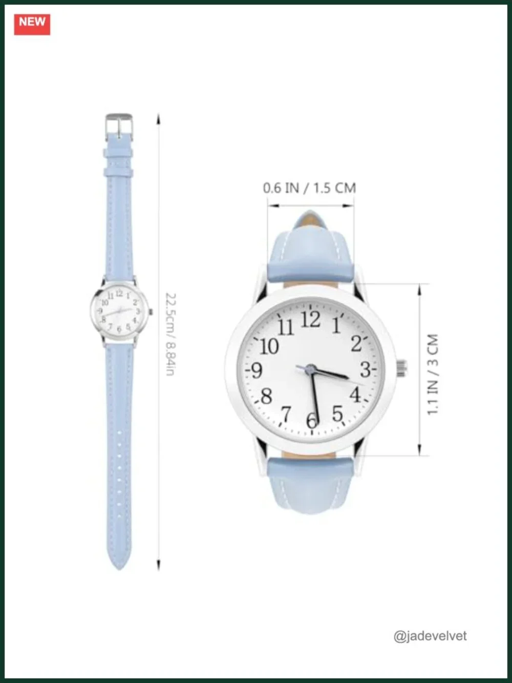 Women's Waterproof Analog Quartz Watch with PU Leather Band Round Dial